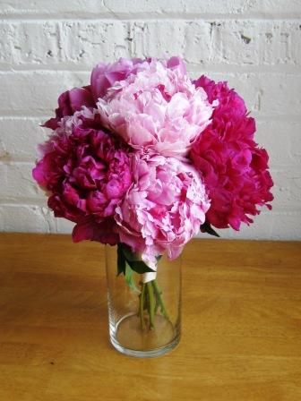 Bridal Bouquet of Pink Peonies Peony Bridal Bouquet