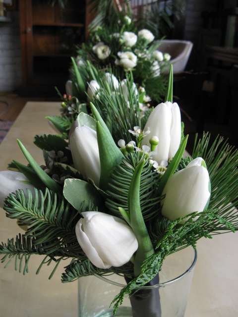 The bridesmaids' bouquets White Winter Bridesmaids Bouquets