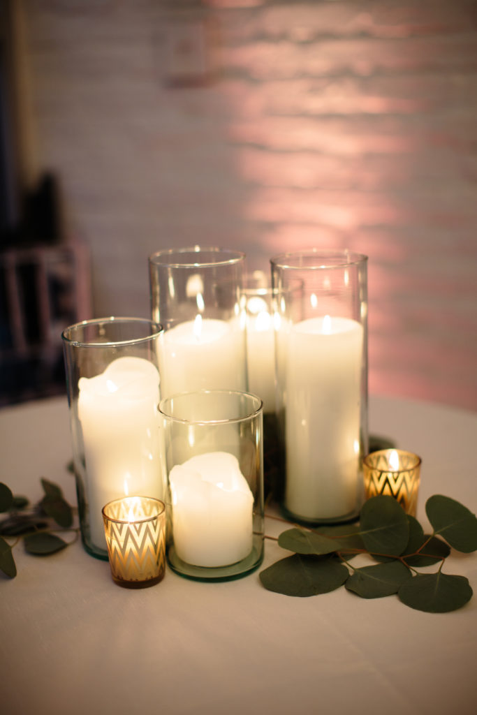 candle centerpiece for cabaret tables