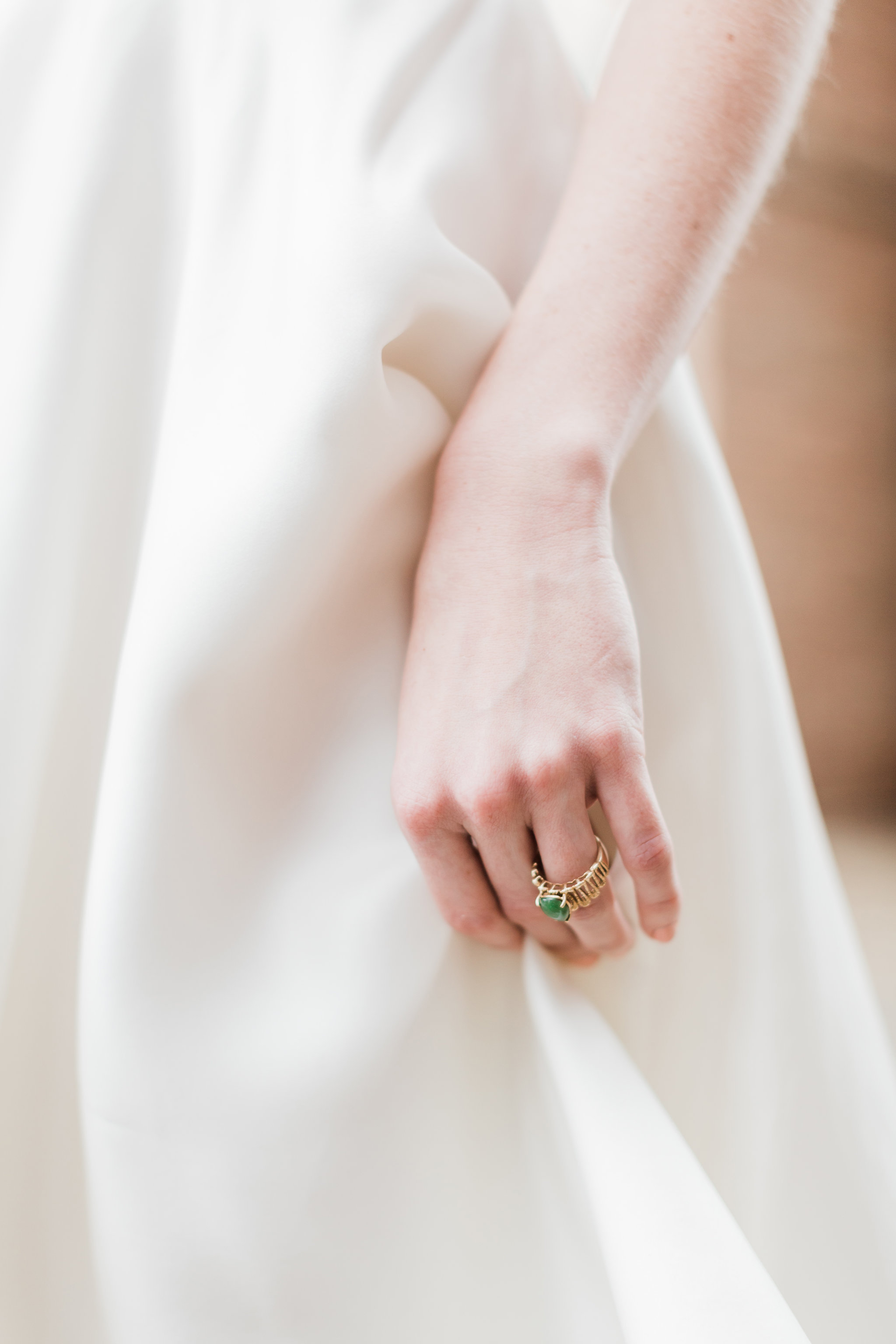 Emerald ring.