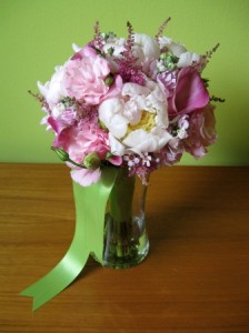 Bridal Bouquet in Pinks and Greens