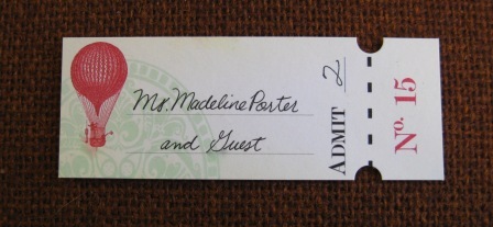 Vintage Themed Wedding Placecard