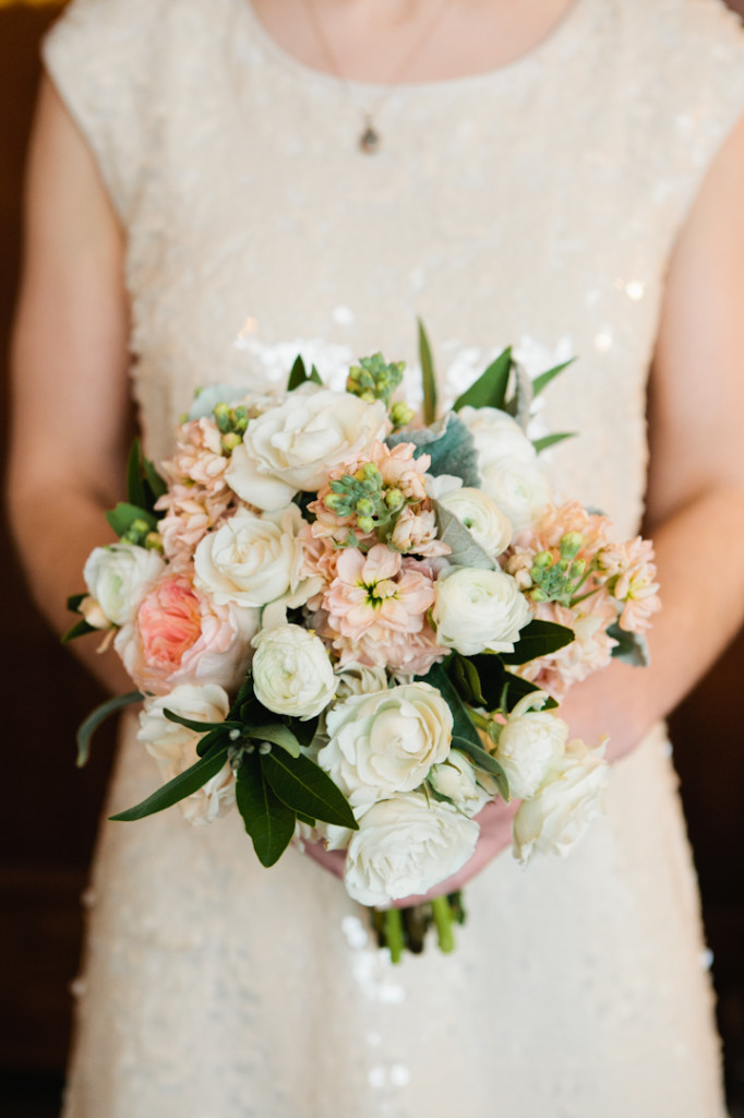 Blush bridesmaid's bouquet