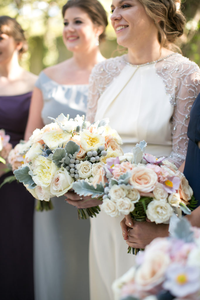 Muted colors wedding bouquets flowers